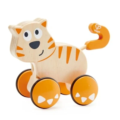 Image de Hape E0363 Dante Push and Go Pull Wooden Cat Toy