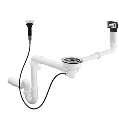 Image de hansgrohe D16 11 Garniture de vidage automatique pour simple cuve granite, chromé, 43937000