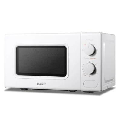 Image de Comfee&#039; CM M202CC(WH) Four à micro ondes compact avec la capacité de 20 litres, 700 W Commande manuelle, Convenable pour petites cuisines, 5 niveaux puissance, Dége rapide, Blanc