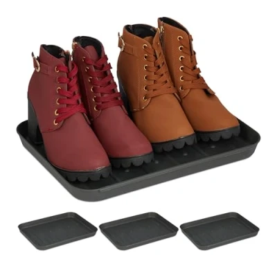 Image de Plateau à chaussures noir en lot de 4 10048471 0