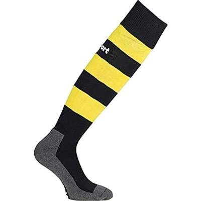 Image de uhlsport Team Pro Essential Stripe Socken Chaussettes Homme, Noir/Jaune Citron, 28 32