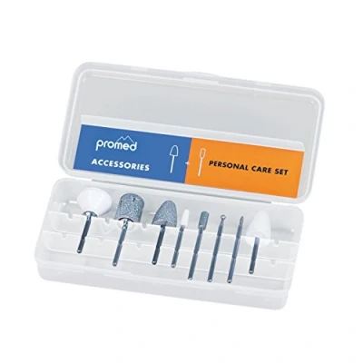Image de Promed Kit De Soin Personnel, D’embouts Ponceuse, Meules, Embouts Ponceuse À Ongles, Set Manucure Pedicure Electrique