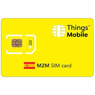Image de Carte SIM M2M Espagne Things Mobile Couverture Mondiale, réseau Multi opérateur GSM/2G/3G/4G LTE, sans coûts Fixes, échéance avec des tarifs compétitifs. 10 de crédit Inclus
