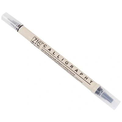 Image de Rayher Stylo Calligraphie 1 Pièce Feutre pour à 2 Pointes DE et 5 mm Matériel en Polystyrène Noir