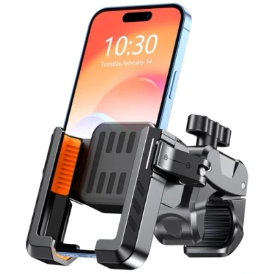 Image de CIRYCASE Support Telephone Velo, [Caméra Non Obstruée] Moto, [Extrêmement Robuste] Porte Téléphone Vélo pour Le Guidon, Compatible avec iPhone 16 Pro Max, Autres Téléphones 4,7&quot; 7&quot;