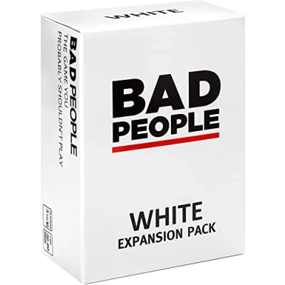 Image de BAD PEOPLE Party Game White Expansion 100 New Question Cards for The Hilarious Adult Card Fun Parties &amp; Board Games Night with Your Group Find Out What Friends Really Think of You