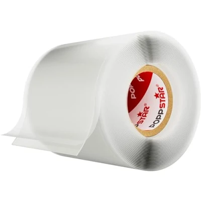 Image de POPPSTAR 3m ruban en silicone auto fusionant (auto amalgamant, vulcanisant), isolant et bande d&#039;étanchéité (eau, air), 50 mm de large, transparent