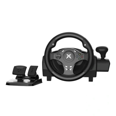 Image de NBCP Volant de Course avec Pédales, Jeu PC Double Retour Force Moteur, Rotation du à 270, pour PC, XBOX ONE, Series X/S, PS4, PS3, Android