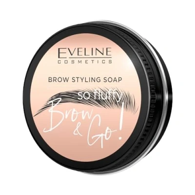 Image de Eveline Cosmetics Brow &amp; go! Savon à Sourcils Vegan Brow&amp;Go Formule Gel Longue Tenue pour des Parfaitement Définis, 25g