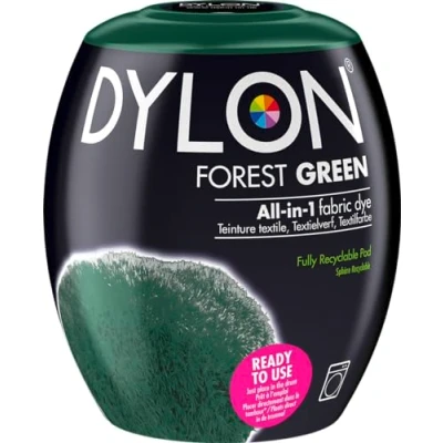 Image de Dylon Teinture Textile pour Machine à Laver, Vert Forêt, 8.5 x 9.9 cm