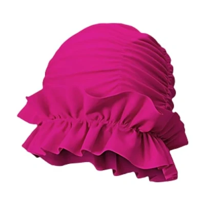 Image de Bonnets de Bain Élastiques pour Femmes, Natation Doux Bords à Volants Chapeaux Piscine Grand Taille Femmes et Hommes, Cheveux Plus Longs Épais