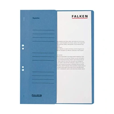 Image de Falken Réf. 80000524001F Carton de 50 chemises à oeillet A4 1/2 VD BH Bleu