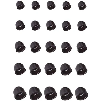 Image de 5x CACHE ECROU CAPUCHON BOUCHON PLASTIQUE NOIR VIS AUTO M4 M5 M6 M8 M10 M12 M14 M16 M20 M24 M30 (Diamètre / Hex 13mm)