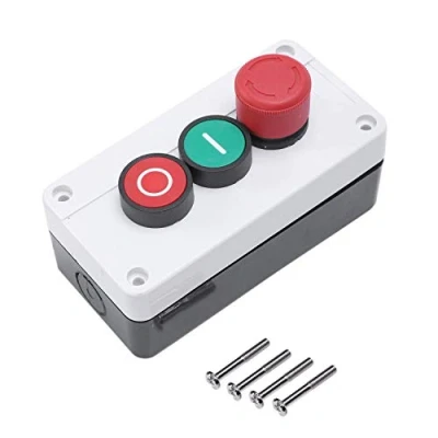 Image de Arret d&#039;urgence NC NO bouton poussoir momentane rouge et le vert passe 600V station 10A