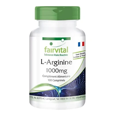 Image de Fairvital L Arginine 1000mg boite de 3 mois Fortement dosé 100 comprimés HCL