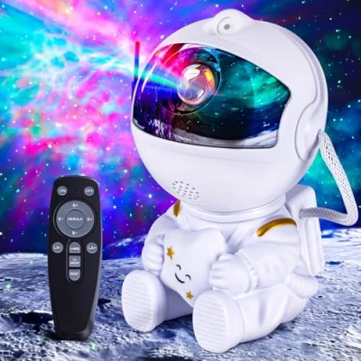 Image de VIYSPNV Projecteur Ciel Etoile Astronaute Galaxie avec 8 Modes Nébuleuse 2 Étoile Télécommande Rotation à 360 Vitesse de Luminosité Réglable pour Chambre Plafond Enfants Adultes