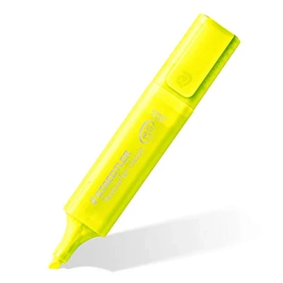 Image de Staedtler Textsurfer Classic 364 Pochette 4 Surligneurs Pointe Biseau 1 À 5 Mm Jaune