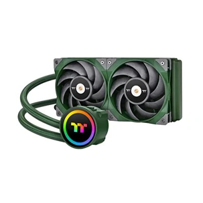 Image de Thermaltake TOUGHLIQUID 240 ARGB Sync All In One Liquid Racing green Watercooling 5V addressable silent 120mm PWM fan for Intel and AMD sockets LGA 1700