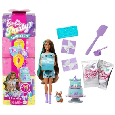 Image de BARBIE Party unboxed chien bleu JFG72