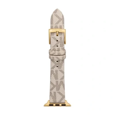 Image de Michael Kors MKS8071E Bracelet de montre pour femme en PVC blanc 18 mm, blanc, taille unique, Décontracté