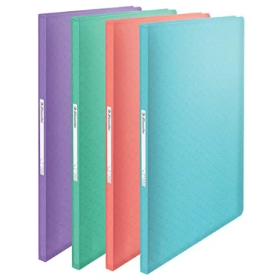 Image de Esselte Porte vues A4 avec 60 Pochettes, Capacité 120 Feuilles, Rangement &amp; Présentation de Documents, Maison / Bureau, Motif Texturé, Gamme Colour&#039;Breeze, Coloris Assortis, 626234