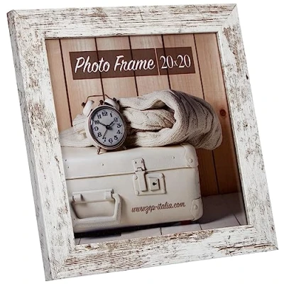 Image de ZEP S.r.l. Nelson 6 Cadre Photo Bois Chabby Chic Blanc pour Format 20 x cm