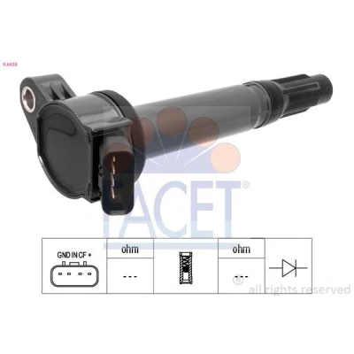 Image de FACET 9.6438 Bobine d&#039;allumage LEXUS: RX III, II, TOYOTA: RAV4 III SUV, Camry VI Berline