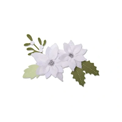 Image de Sizzix Christmas Foliage by Lisa Jones gaufrage 3D Impresslits, Multicolore, XL, Taille unique