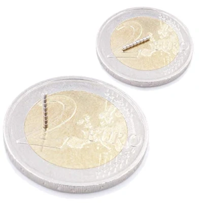 Image de Brudazon 10 Mini Aimants Disques 1x1mm N52 Niveau Le Plus Forte en néodyme Ultra Fortes Aimant de Puissance pour modélisme, Photo, Tableau Blanc, Artisanat Disque Extra