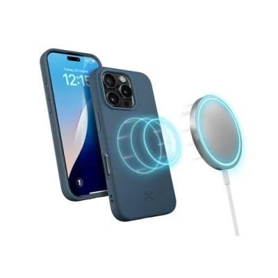Image de Woodcessories BioCase, Étui magnétique pour téléphone Portable Compatible avec l&#039;iPhone 16 Plus Aimant Durable à Base de Plantes