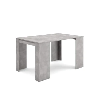 Image de Skraut Home Table Console Extensible jusqu&#039;à 140 cm, Couleur Ciment, Dimensions fermée : 90x50x78 cm.