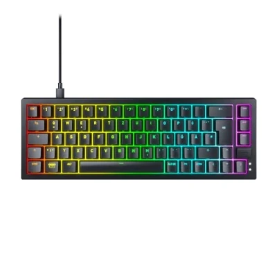 Image de CHERRY XTRFY K5V2 Compact, Clavier de gaming mécanique, format 65 %, Disposition allemande (QWERTZ), Hot Swap, MX2A RED Switches, Noir