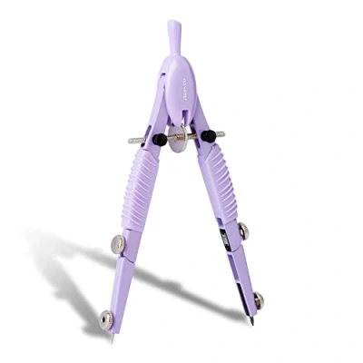 Image de Aristo AR55822 Topline Mat Series Compas à réglage rapide (cercles jusqu&#039;à 370 mm de diamètre, mines rechange, branches en zinc moulé sous pression) Lavande douce