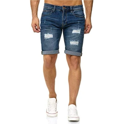 Image de Indicode Short en jean Kaden, Medium Indigo Ripped, M