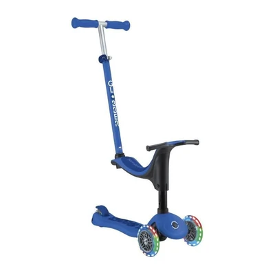 Image de trottinette 3 roues évolutive GLOBBER SPORTY LIGHTS Bleu Lumineuses Porteur, draisienne, Siège dès 15 mois