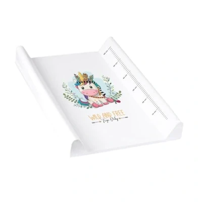 Image de Matelas plan à langer luxe pour bébé 48 X 70 cm Blanc Licorne