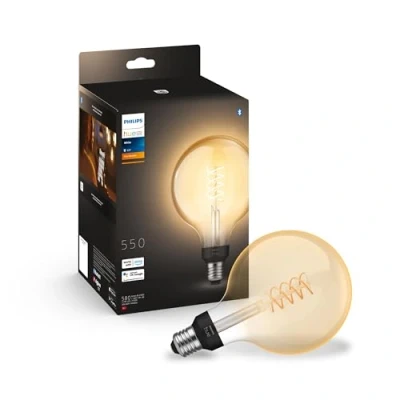 Image de Philips Hue White, ampoule vintage filament E27 compatible Bluetooth, format Giant Globe, fonctionne avec Alexa, Google Assistant et Apple Homekit