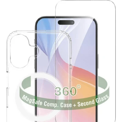 Image de Coque MagSafe pour iPhone 16 Plus Antichoc avec Verre Trempé 9H Transparent Neuf