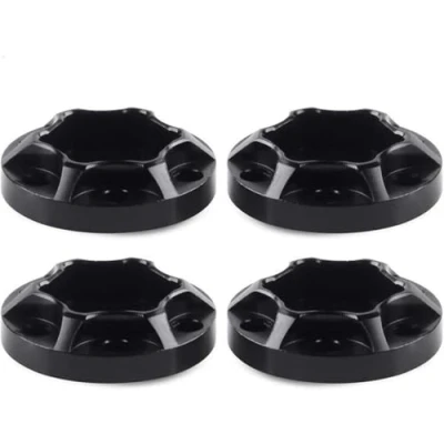 Image de INJORA RC Roue Hex Car 12mm Hexagonale Metal Accessoire Set 4pcs pour 1/10 Crawler Axial SCX10 Traxxas TRX4 D90 (Noir 6mm)
