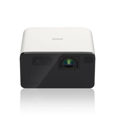 Image de Epson EF 21W Mini Smart Laser Projector Projecteur Vidéo Portable Full HD, 1920 x 1080p, Haut Parleur Bluetooth 5W, Projection au Mur, Sol ou Plafond, 1000 Lumens, Google TV 150&quot;, Blanc