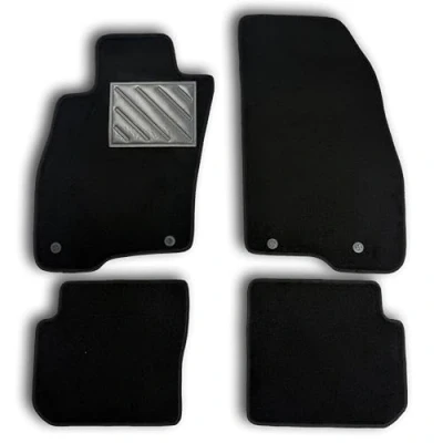 Image de Tapis de Sol pour Alfa Romeo Mito à partir 2008 sur Mesure, antidérapant, Talonnette en Caoutchouc renforcé, Boutons Fixation