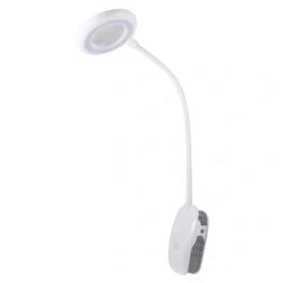 Image de PURElite Loupe à pince rechargeable lampe de table et bureau,grossissement 3x,LED flexible,col réglable inclus,ampoules lumière naturelle pour la lecture, couture, l&#039;artisanat