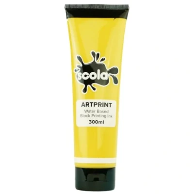 Image de 1 x 300ml à Base D&#039;Eau Lino Craft Bloc Impression Encre Brillant Jaune