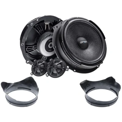Image de Option Système d&#039;enceintes avant AIR compatible avec VW T5/T6 100% Plug &amp; Play Bagues d&#039;étanchéité de haut parleur incluses 100 W RMS, efficacité 91 dB
