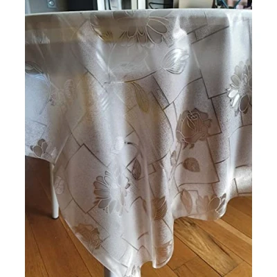 Image de Home Direct Nappe en Toile cirée rectangulaire PVC Transparente Facile à Nettoyer 140 x 200 cm