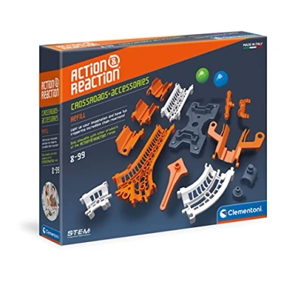 Image de Clementoni 19167 Science and Play Action &amp; Reaction Platforms, Junctions Crossroads Made in Italy Track Set Construction Toys for Kids from 6 Years Older, English