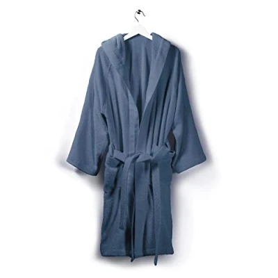 Image de Caleffi Peignoir en coton bleu nuit Soft 1000495