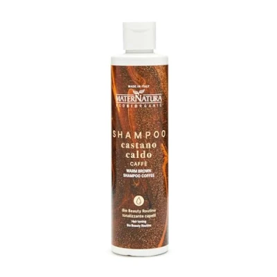 Image de Maternatura, Shampooing Brun Chaud Café, Tonifiant Idéal pour les Nuances Dorées et Noisette, Hydratant, Routine Beauté Bio Cheveux Chaud, Made in Italy 250 ml