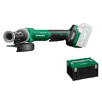 Image de HIKOKI Akku Winkelschleifer G1813DFW2Z (Basic) (18V, 8000 min 1/min Drehzahl, Scheiben ø: 125mm, Brushless, mit AT Modus, Spindelarrietierung, im HSC III (OHNE und Ladegerät)