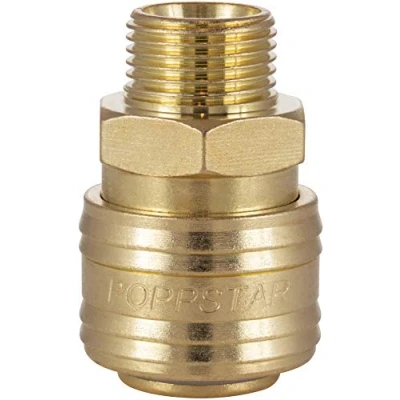 Image de Poppstar Raccord rapide pour air comprimé DN 7,2 avec filetage extérieur de 3/8 pouce le raccordement l&#039;air
